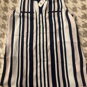 Express Striped Sleeveless Top - Navy, White, Pink